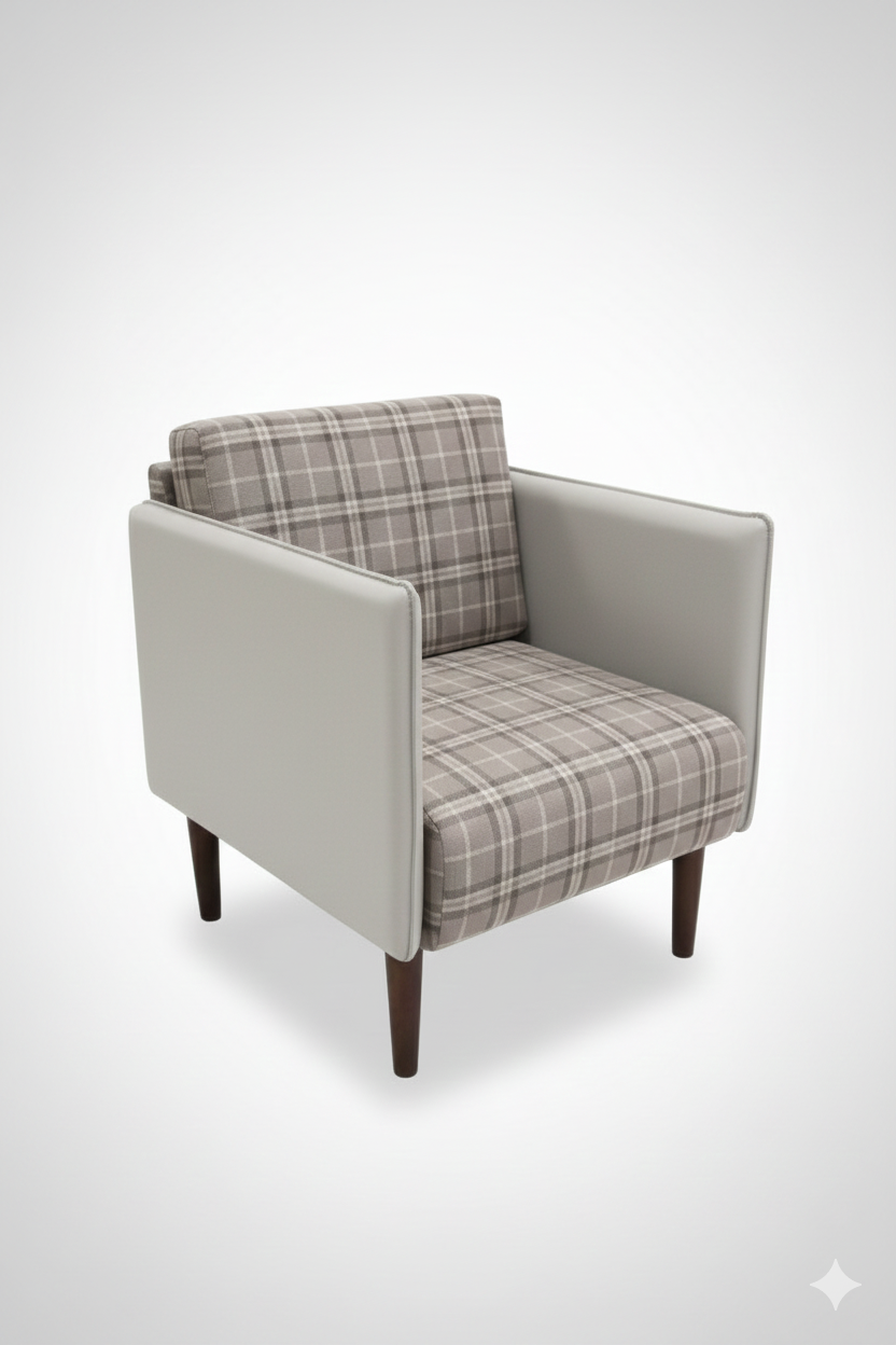 Grey Plush Armchair