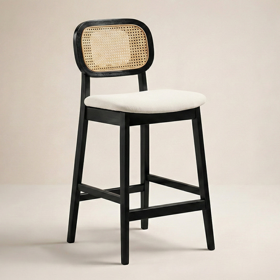 Verona Cane Luxe Bar Chair