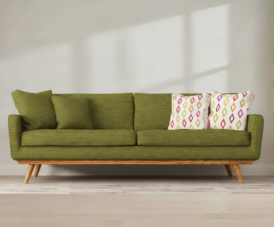Olive Green Wooden Sofa