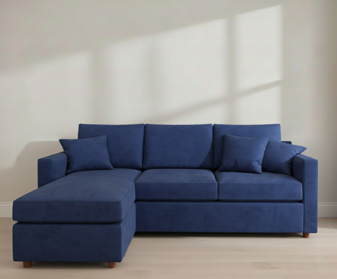Blue L-Shape Sofa